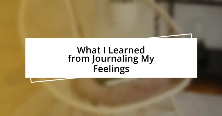 What I Learned from Journaling My Feelings