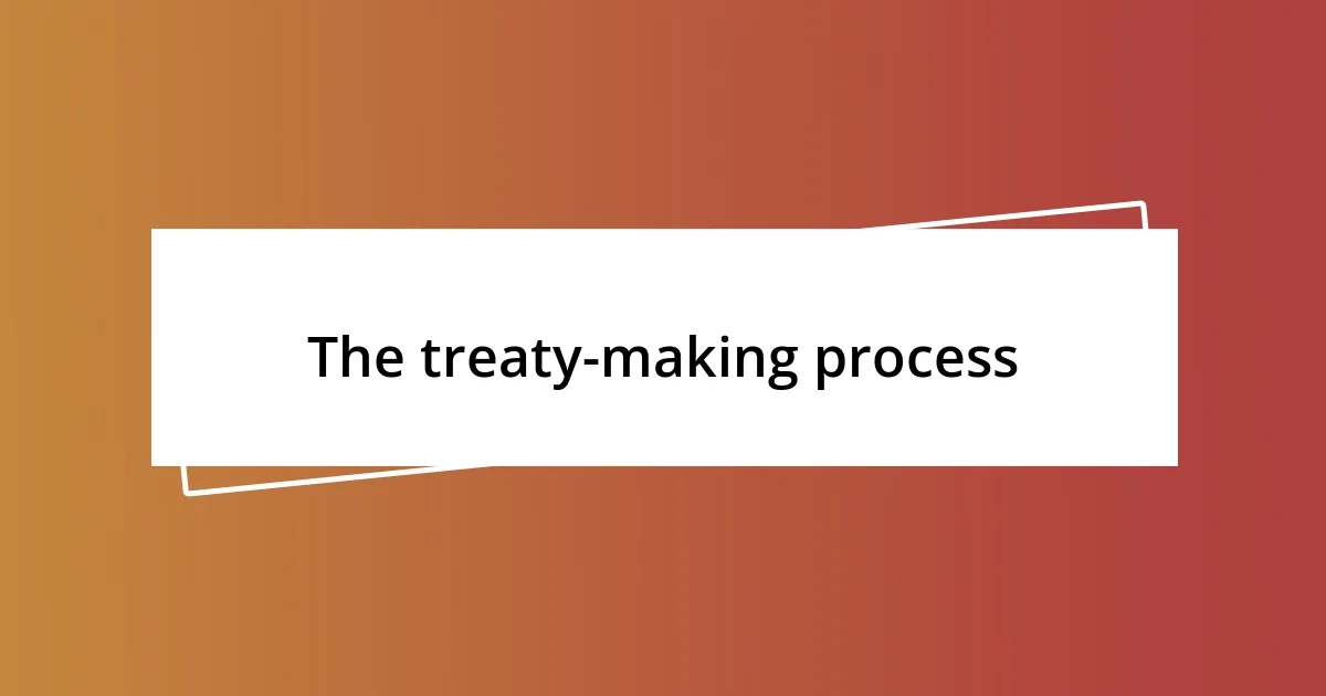 The treaty-making process